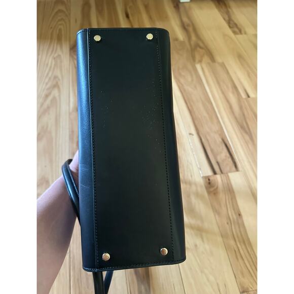 Kate Spade KB707 Reegan Medium Smooth Leather Satchel Crossbody in Black - Picture 6 of 11